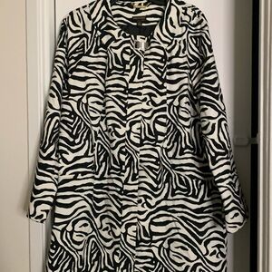 Dana Buchman Zebra Print Dress Women’s size large Cotton Formal Business Work